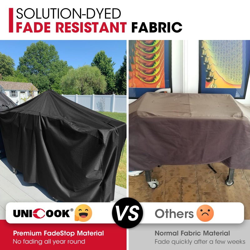 Unicook 79 Inch Grill Cover, Compatible with Smoke Hollow, Pit Boss, Heavy Duty Waterproof Gas Charcoal Combo Grill Cover with Sealed Seam, Fade Resistant BBQ Cover, Compared to Smoke Hollow GC7000 - Image 3